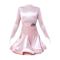 Ailona Latin Dance Suit Girls New High-grade Velvet Childrens Special Dance Performance Regulations Competition Suit