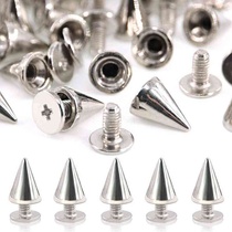 100 Sets of Punk Rivets 9 5mm Silver Nails Metal Tapered Clothing Shoes Leather Belts Bags Accessories Source
