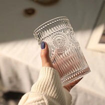 Glass Cup water glasses Home Jane about freshens Reliefs Drinking water cups Juice Milk Cups Coffee Mug Cups