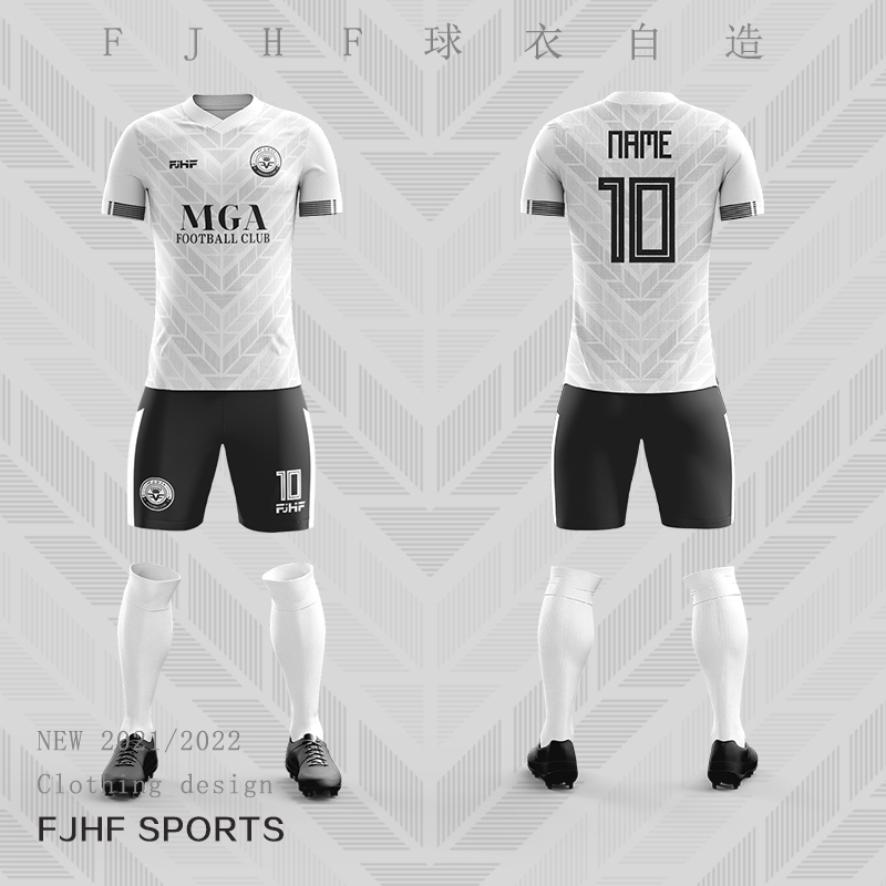 Football suit set men's player version jersey custom dark printed long sleeves game training sports team uniform customization