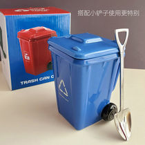 Trash Can Cups Creative Mark Cups for lovers Ceramic Cups Boys Personality Trends Big capacity with cover funny water glasses