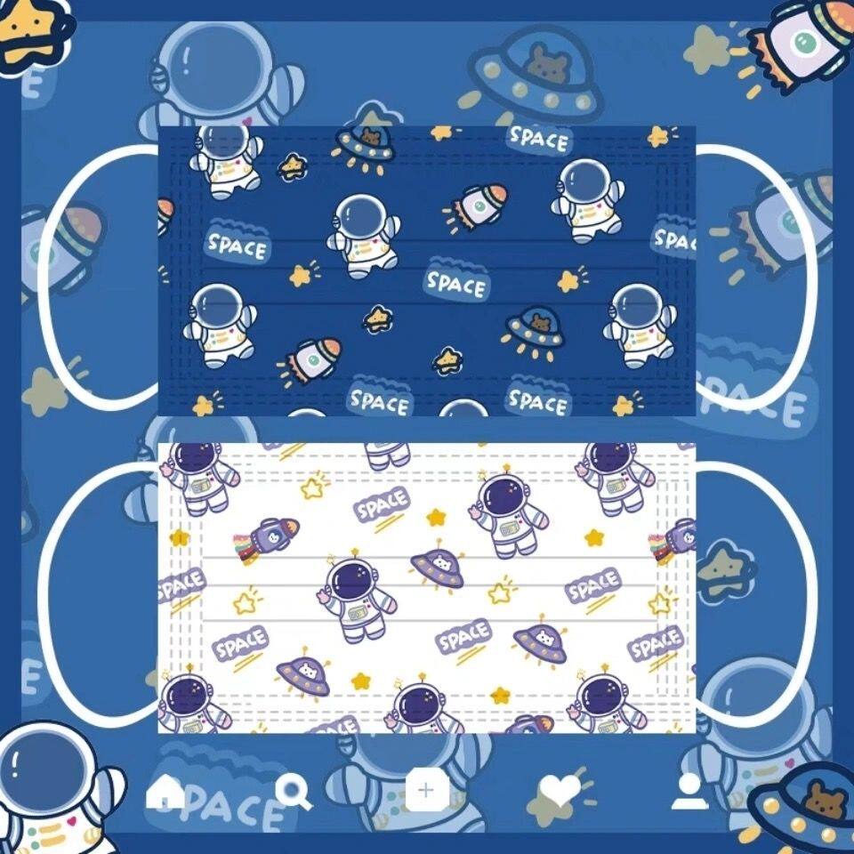 Astronaut Astronaut ins Wind Original Design Mask Cute Dust-proof Sunscreen Anti-smog Meltspray Cloth Three-Layer