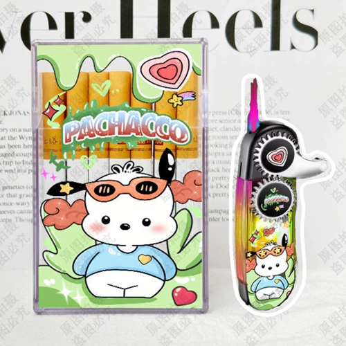 Милая зажигалка с шестернями, высококачественный мультяшный ветрозащитный портсигар подходит для мужчин и женщин для друга