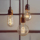 Ретро промышленный стиль ins Edison brown лампа светодиодная витрина магазина одежды кофейня барная стойка маленькая люстра mini 2