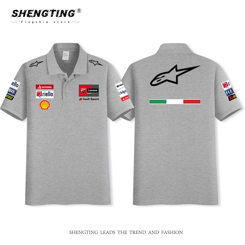 Футболка поло тяжелого мотоцикла команды Ducati GP Factory Team A Star Union Мужская и Женская короткий рукав -sleeved T -shirt
