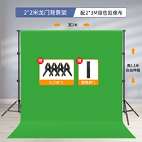 Bold Model 2*2M Фоновая стойка+2*3M Зеленая фоновая ткань (отправка сумки и отправка клипа)