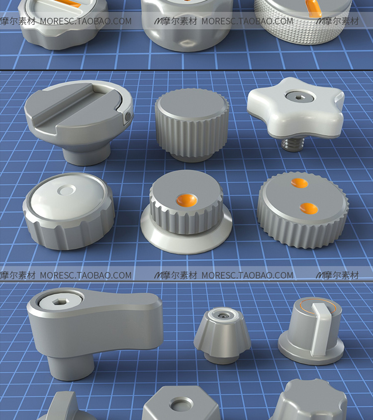 图片[4]-c4d工业工厂零件组件螺栓仪表旋钮blender模型3D素材fbx obj格式 MX735-cg男孩