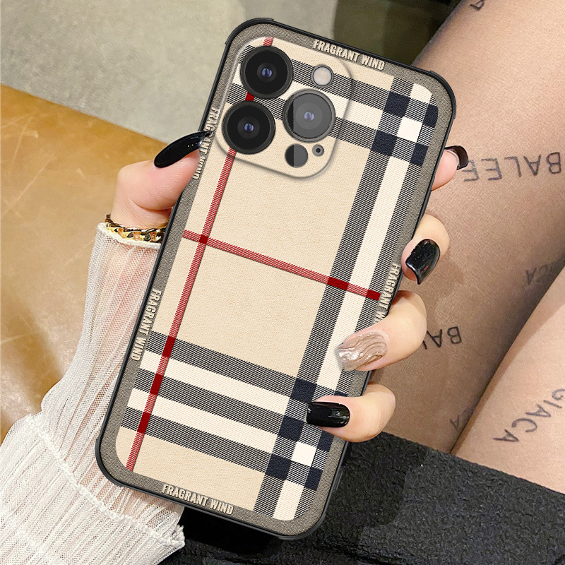 British Retro Style Phone Case Suitable for Apple 17, Apple 16, iPhone 15 Pro Max Women's Model 13Pro, Trendy Brand X Full Coverage 11 Lens 2025 Shockproof 14 Simple 8Plus Small Fragrance Style