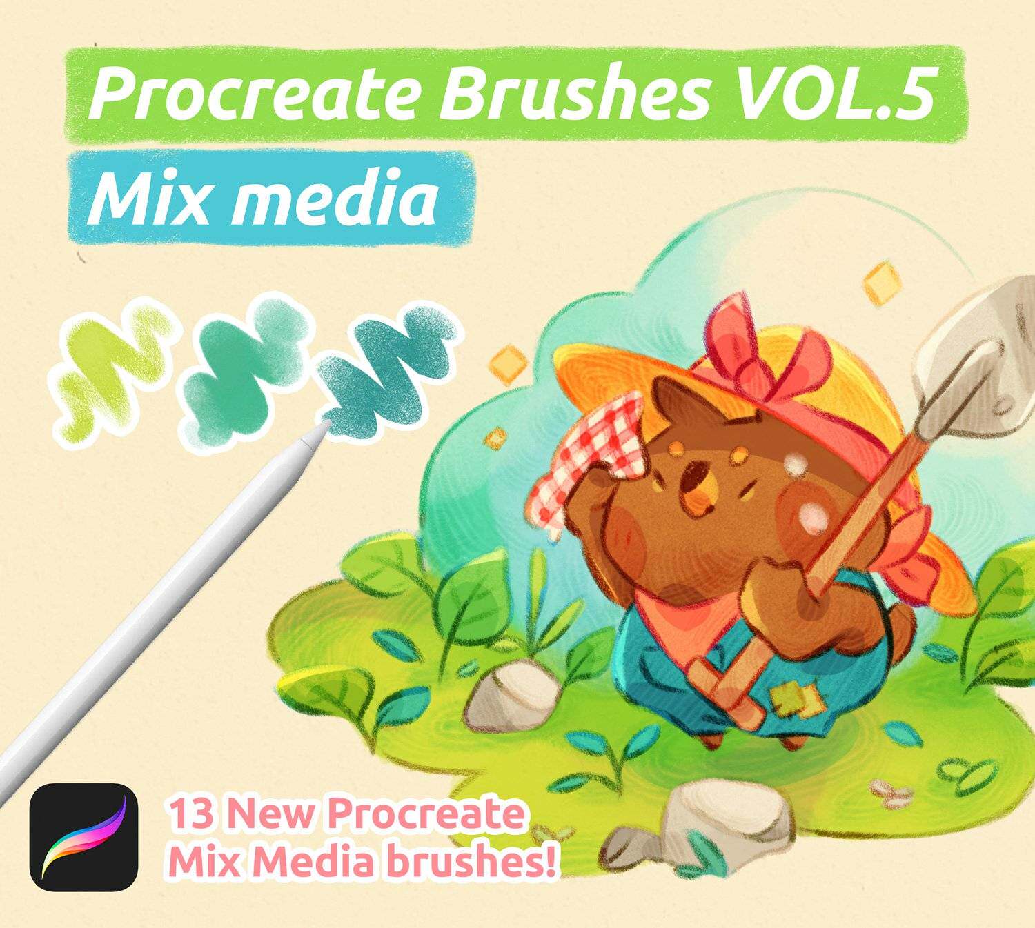 Procreate Brushes Vol.5 – Mix Media
