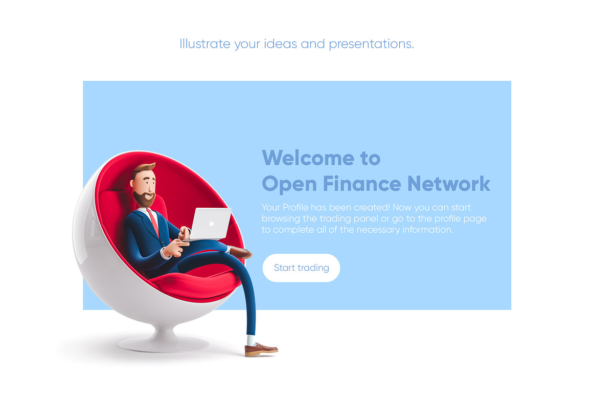 Businessman Billy Set, a Finance Illustration by B.jpg