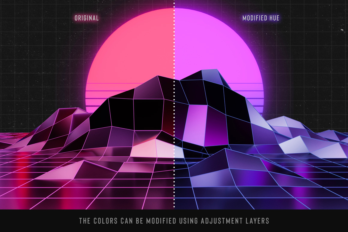 Retro Landscape Kit, an Object Graphic by MiksKS P.jpg