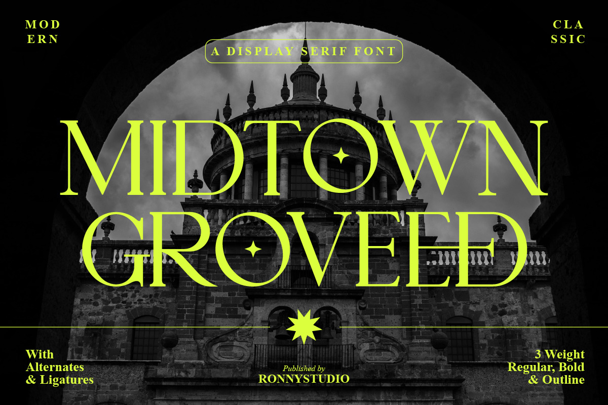 Midtown Groveed Display Serif Font, a Serif Font b.jpg