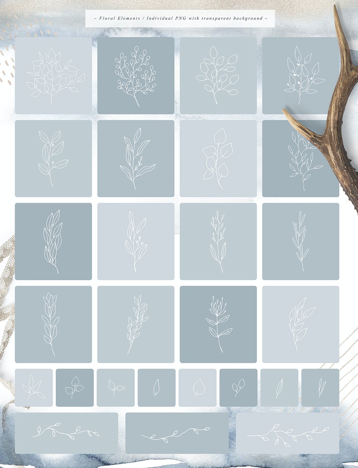 Scandi Leaf Watercolor Light Blue Gold Collection.jpg