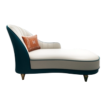 Nordic chaise longue sofa beauty couch small apartment genuine leather simple modern light luxury lazy sofa chaise longue