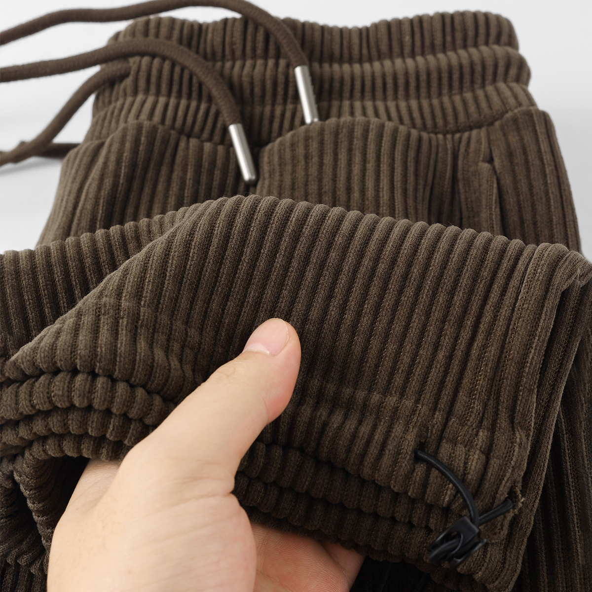 American retro ultra soft and snowy Neil Coffee color Heavy Loose Casual Wear Pants Women 100 Hitch Long Pants Man-Taobao