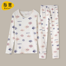 Teenage Girl Autumn Clothes Autumn Pants Woman Pure Cotton Suit Full Cotton Sweatshirt Junior High School Student Thin to hit bottom and stay warm underwear winter