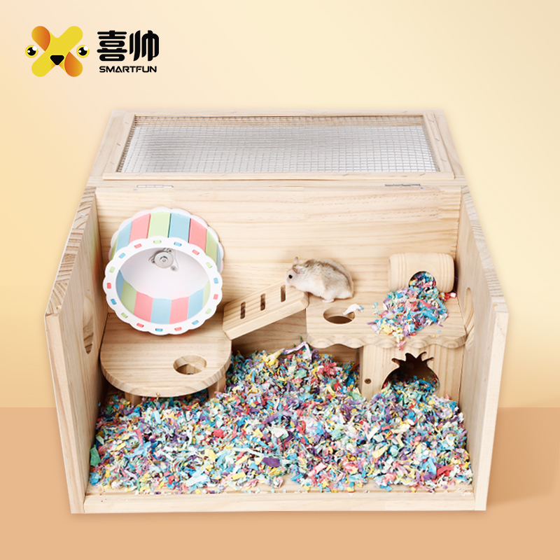 Hi handsome hamster log cage guinea pig honey bag glider insulation wooden box hamster supplies nest flower branch rat bedroom ornamental cage
