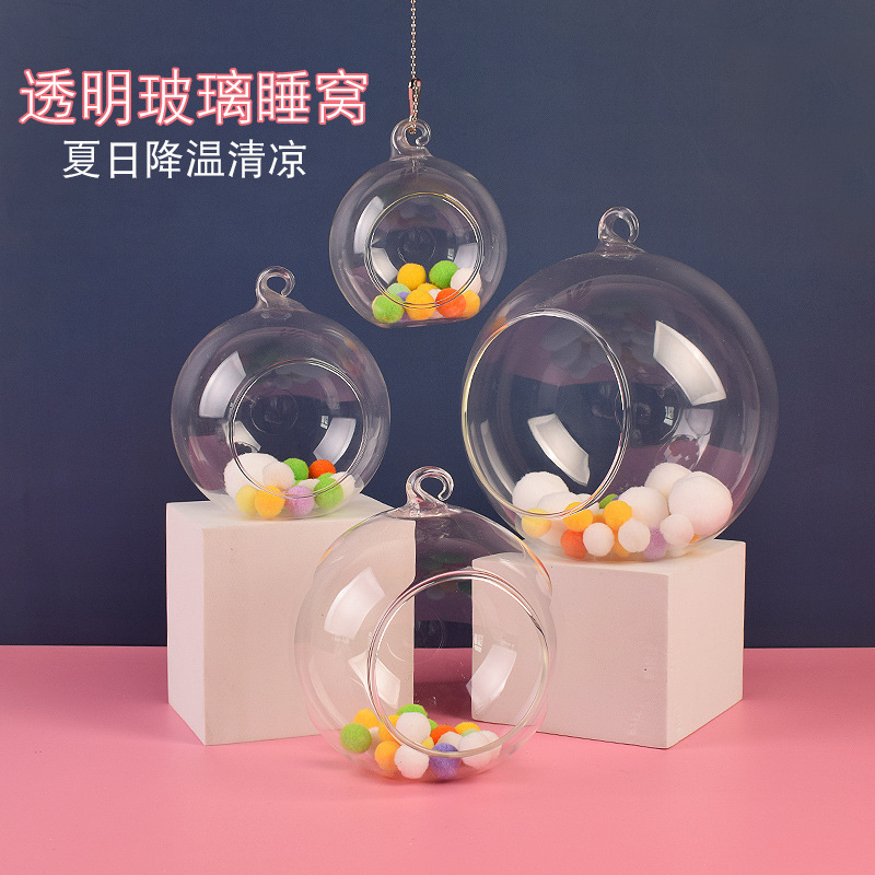 Joy-Handsome Hamster Glass Sleeping Nest Small Pet Hamster Hamster Glass Hut Bird Nest Sleeping small house