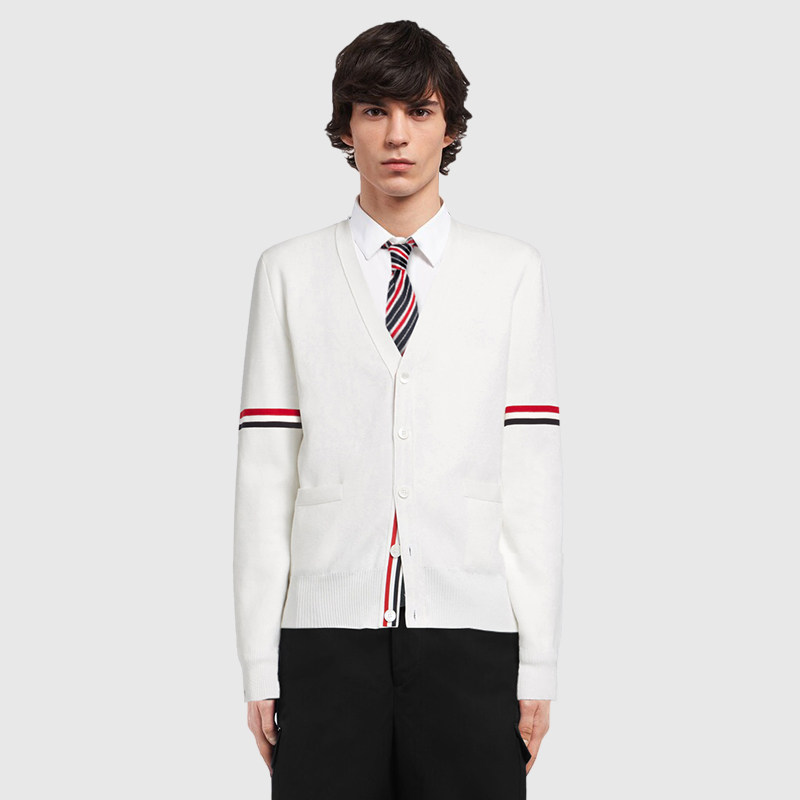 (official) TB sweatshirt for men and women of the same neckline tb knit jacket autumn winter wool lovers autumn and winter clothing