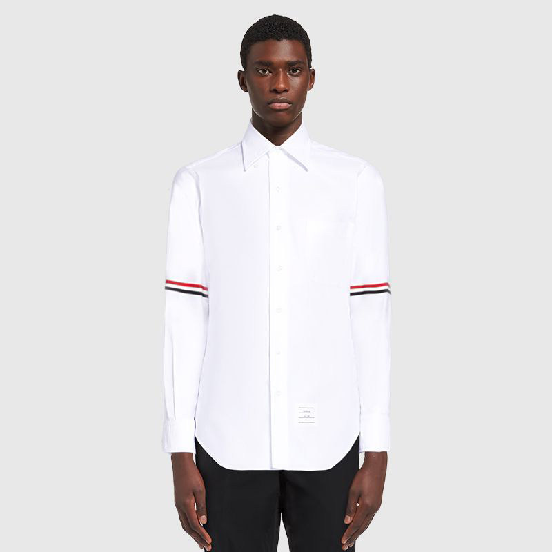 (Official) TB shirt classic white men and women couple tb long sleeves casual fashion net red cotton