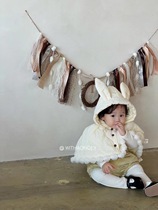 AONO New Rabbit Cloak Baby Outing Cloak Plush Jacket Confirm receipt and return shipping fee No return or exchange