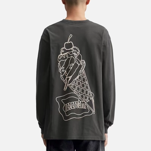 Тесто ICECREAM с длинным рукавом вязаная длинная