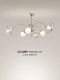 Minimalist Bauhaus Restaurant Chandelier, Modern Minimalist Designer, High-End Creative Personality, Magic Bean Dining Room Table Lamp