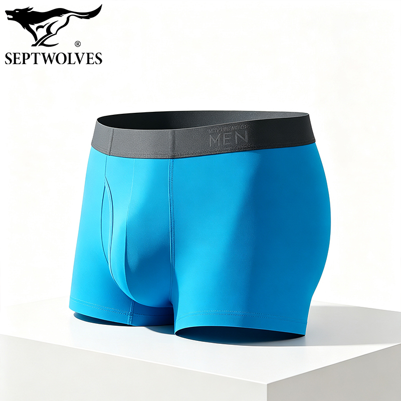 Septwolves Underwear with Easy-To-Open Opening, Men's Boxer Briefs, Easy to Use with One Hand, Four-Corner Shorts for the Disabled/Post-Surgery, No Need to Bend over