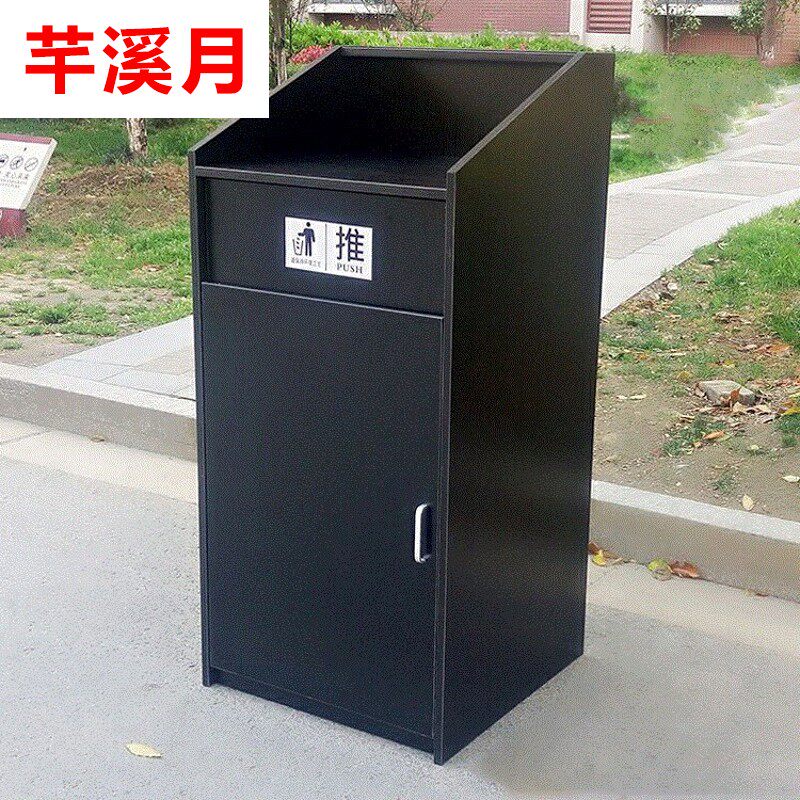 Trash can hotel wooden trash can cafe dining room garbage cabinet Internet cafe fast food commercial garbage cabinet