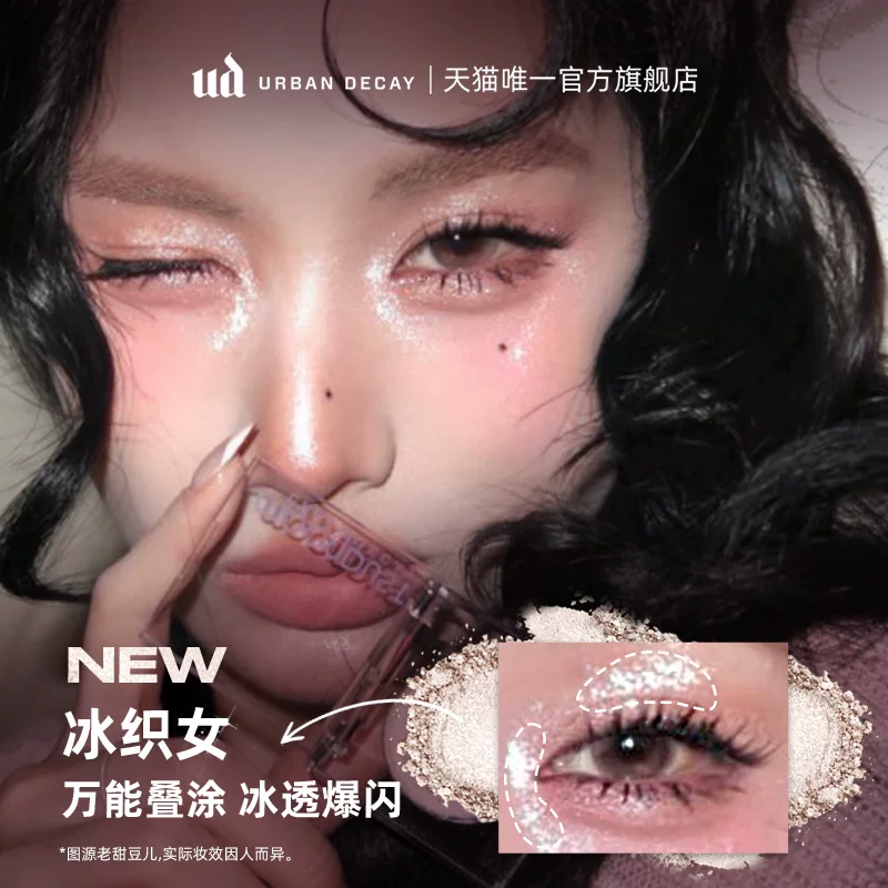 Палетка теней для век Urban Decay Monochromatic, цветные sequins Cowherd, в том же стиле Shen Quanrui, синий‑фиолетовый блестящий цвет