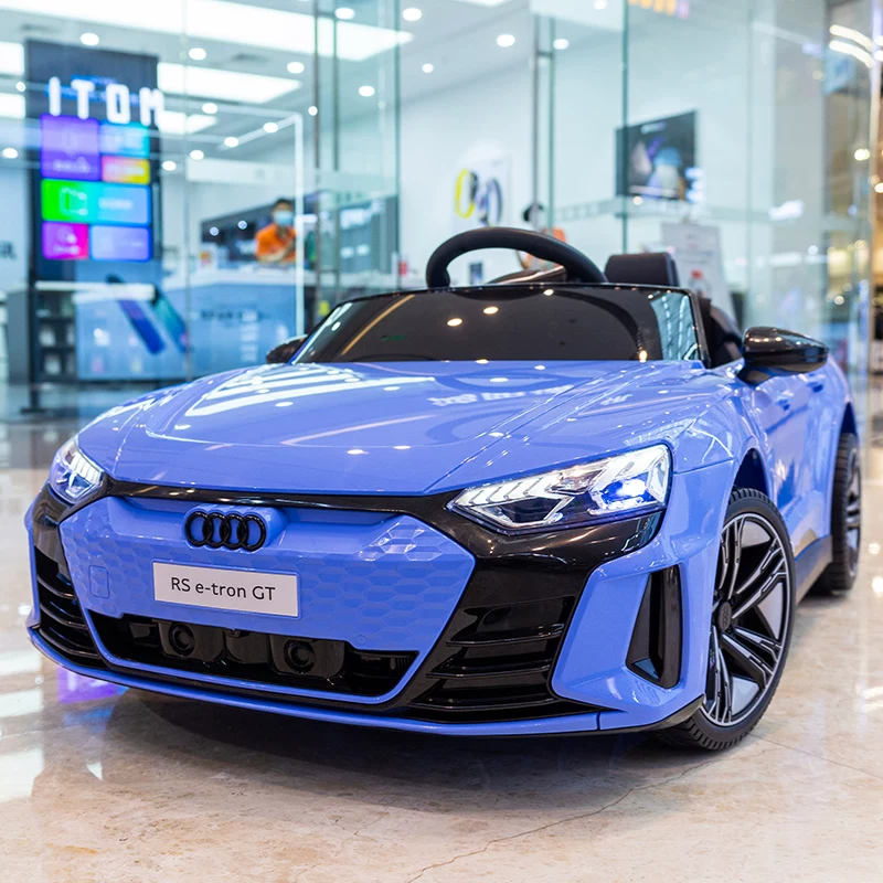 Audi, электрический детский электромобиль на четырех колесах, транспорт с сиденьем, игрушечный автомобиль, пульт дистанционного управления