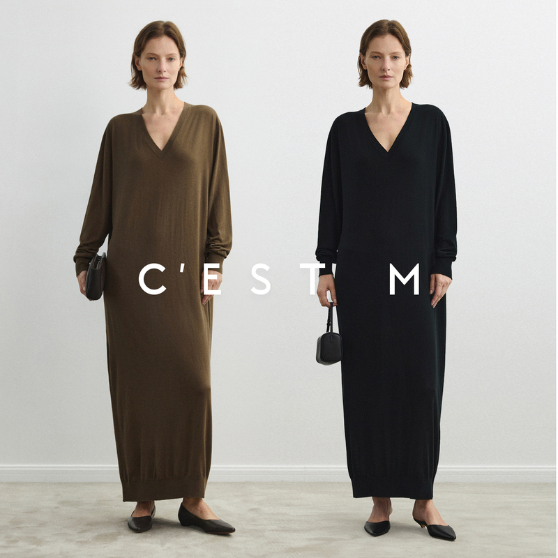 Cest M丨Silky Op Series_Luxurious Silk Cashmere Row Ultra-Long Sleeveless/Lazy and Exquisite Dress Cest M丨Silky Op Series_Luxurious Silk Cashmere Row Ultra-Long Sleeveless/Lazy and Exquisite Dress