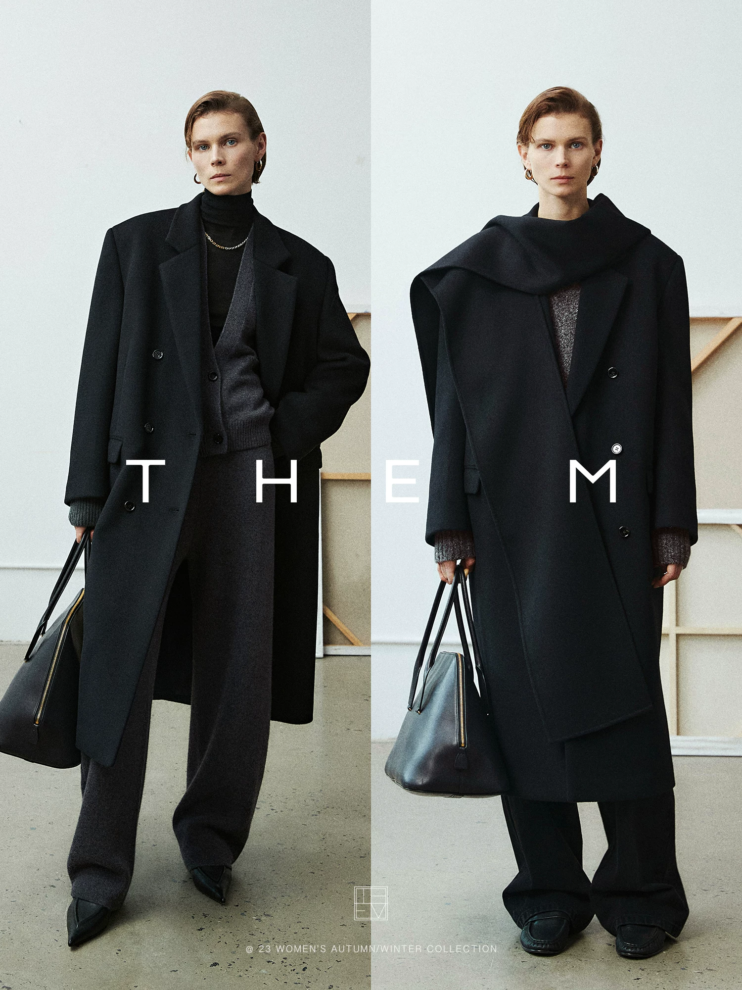 CEST M |ROW quiet luxury silk cashmere wool_double-breasted suit coat & hooded scarf