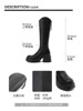 Daphne Short Thick-Soled Long Boots for Women, Fleece-Lined High-Heeled Long Boots, Spring 2025 New High-Top Popular Boots