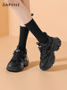 Daphne Thick-Soled Dad Shoes Black 2025 New Autumn and Winter Popular Sports Casual Height-Increasing Super Hot Shoes for Women
