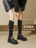 Daphne Short Thick-Soled Long Boots for Women, Fleece-Lined High-Heeled Long Boots, Spring 2025 New High-Top Popular Boots