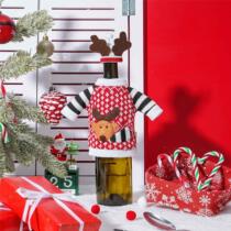 New Christmas Creative Christmas Elk Red Wine Set Champagne Bottle Bag Christmas Event Party Decoration