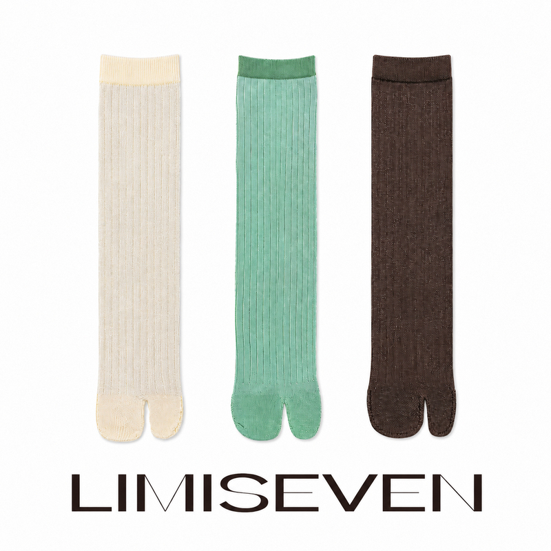 Limiseven Gold and Silver Thread Shiny Split-Toe Socks