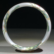 Antiques and miscellaneous antiques and second-hand goods Qing Dynasty old collection of pastel water-dot lotus porcelain porcelain bracelets complete collection