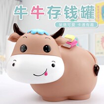 Cute Bull Bull Big Capacity Deposit Money Pot Children Birthday Gift Anti-Fall Bankable Savings Jar Cartoon Money Pot