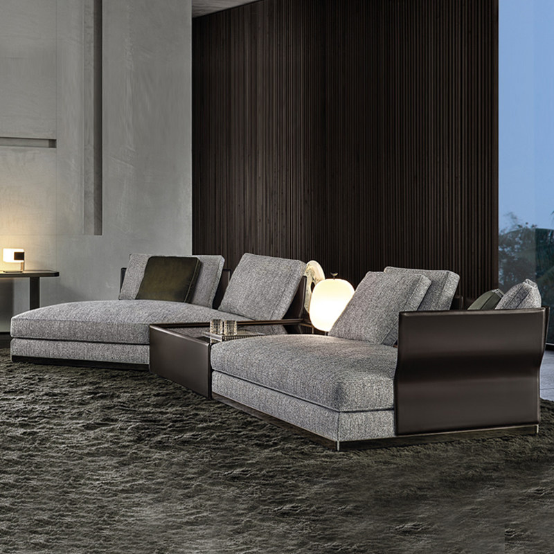 minott Italy Light Luxury Fabric Villa La Ping count 2021 new sofa living room installed atmosphere