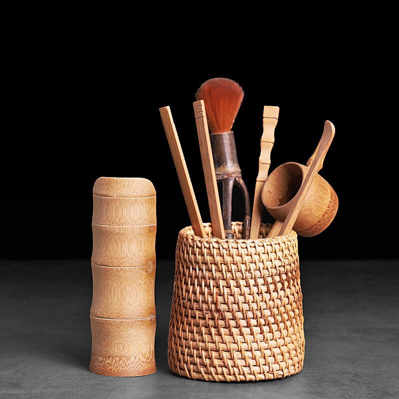 New products ink When clear tea set Tea Road accessories The six gentlemen suit tea cylinder tea tools Ru Kiln 6 gentlemen tea art-Taobao