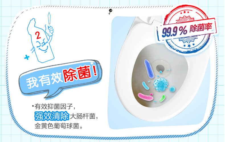 超威 洁厕灵 500g*4瓶 清香型强力去污异味 图5