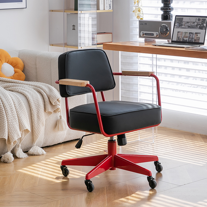 Light Luxury Computer Chair, Retro Office Chair, Modern Leisure Study Chair, Armrest Chair, Comfortable Designer Xiaohongshu Chair