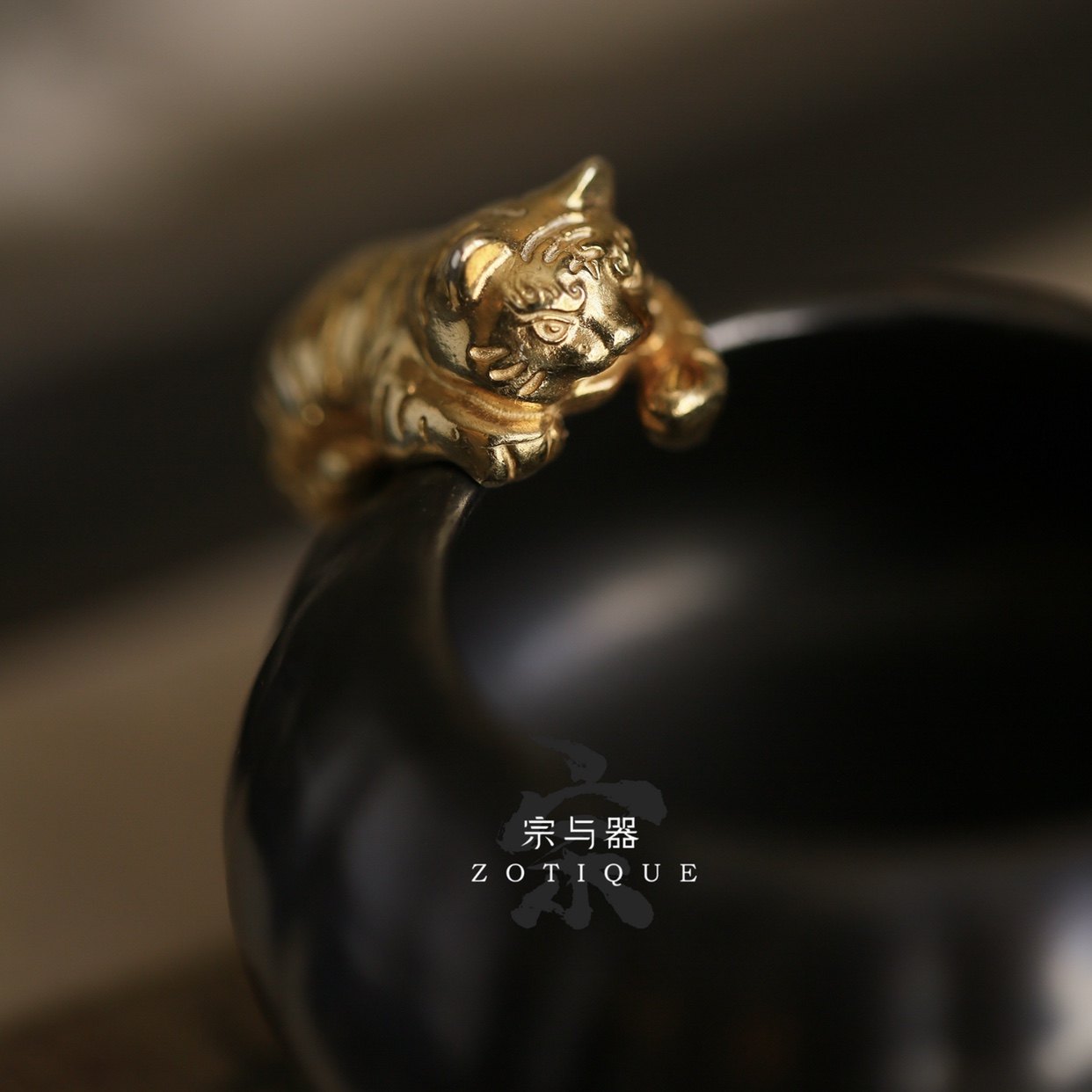 Zong and instrumental Doming Wind Fuhu sprinkled with gold incense stove and town paper-Taobao