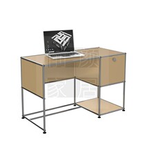 Medieval stainless steel dressing table with drawers black makeup table bookcase integrated designer Yu Lonely Wind writing desk