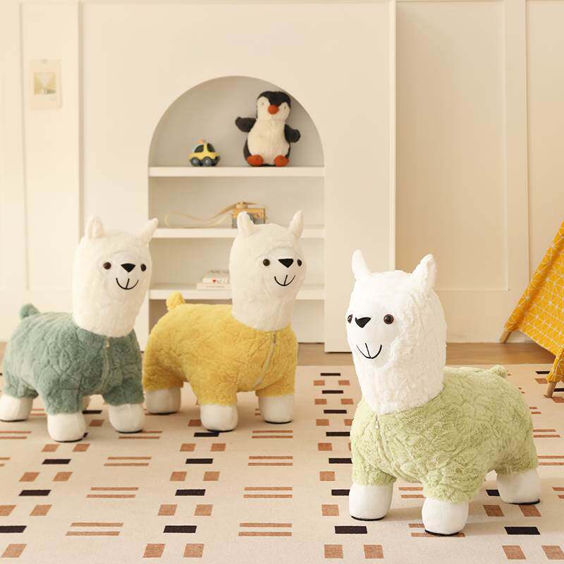 Net red small alpaca seat children's animal stool cartoon household living room fitting replace shoe stool sofa bench