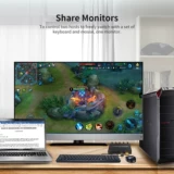 Amos Am KVM 201Cl 2 в 1 HDMI/USB KVM Switch Support HD 2K