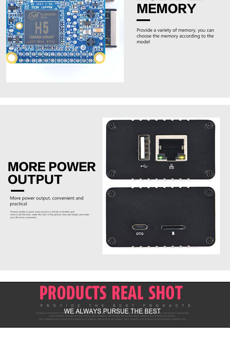 五金配件包装 nanopi neo2 allwinner h5,64 bit high-performance,quad-core a