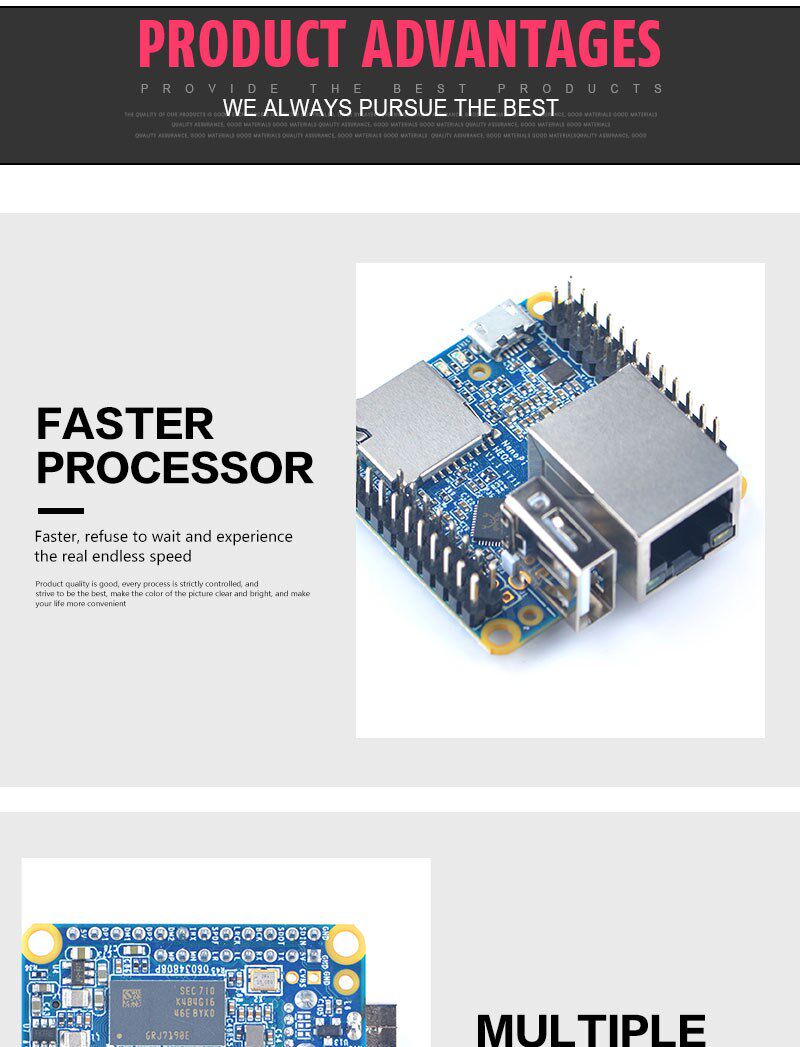 五金配件包装 nanopi neo2 allwinner h5,64 bit high-performance,quad-core a